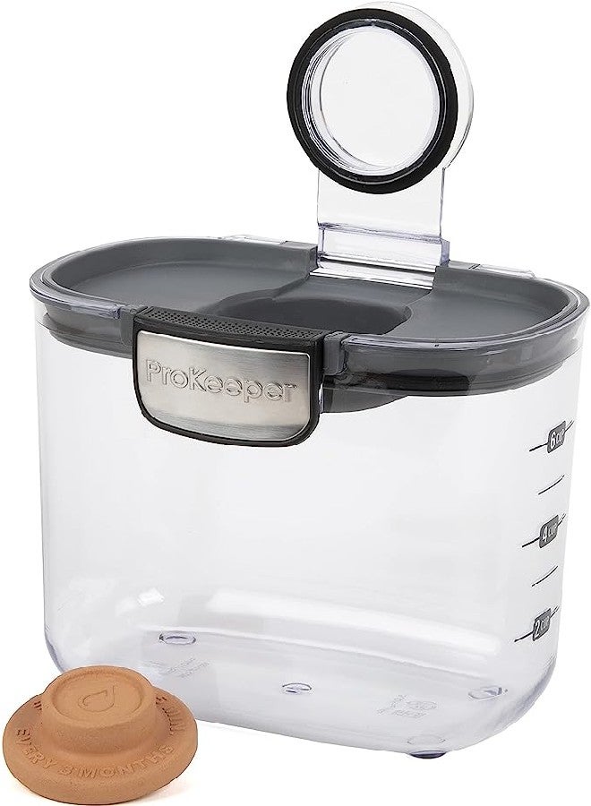 ProKeeper+ by Progressive International Clear Plastic Airtight Food Baker's Kitchen Storage Organization Container Canister Set with Magnetic Accessories (Brown Sugar 1.4-Quart) - Image 1