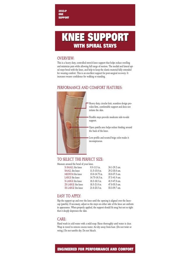 OTC Knee Support, Spiral Stays, Knit Elastic - Image 5