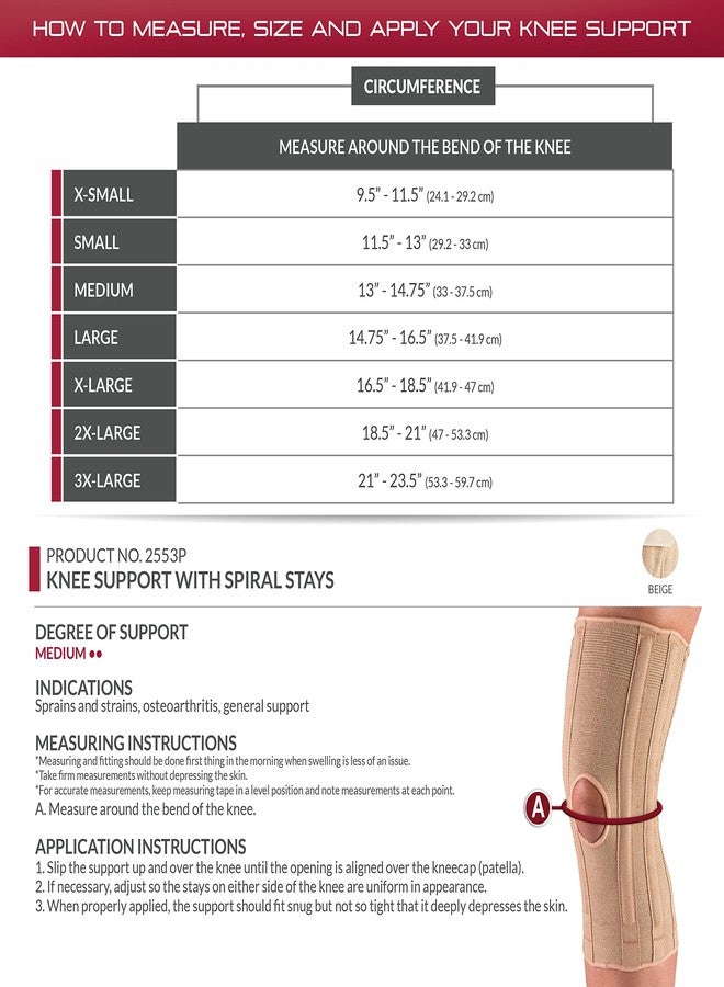 OTC Knee Support, Spiral Stays, Knit Elastic - Image 3
