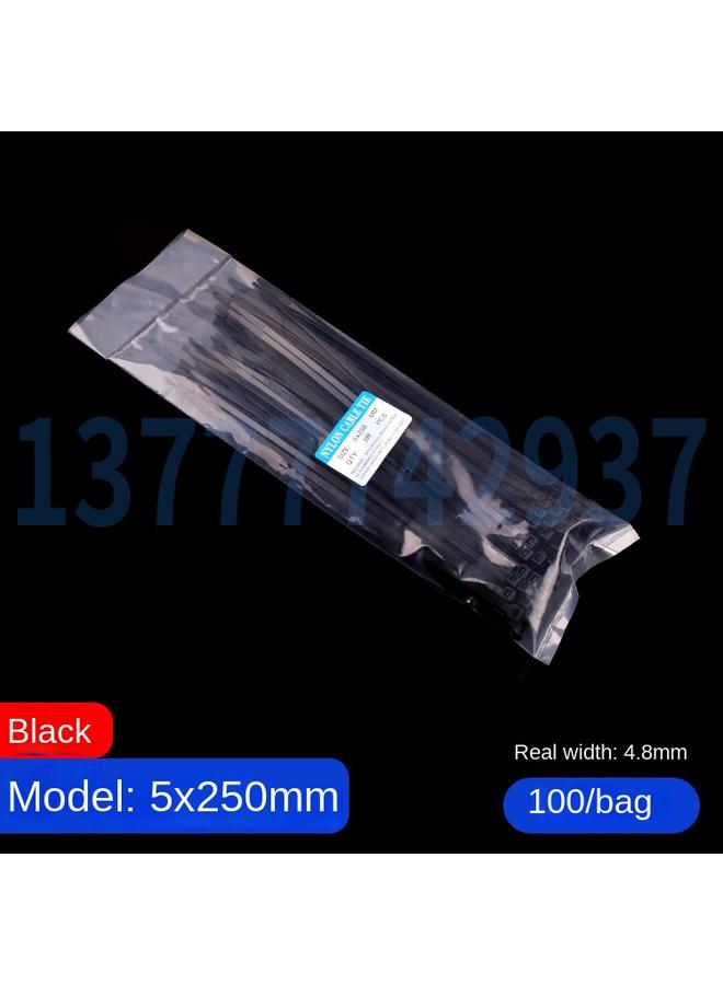 Bluejw Color Cable Tie 5*250mm Red Yellow Blue Green Black Belt 4.8*250 Rolled Belt Self-locking Cable Tie - Image 1