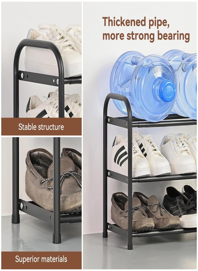 SUFAUY 3 Tier Expandable Metal Shoe Rack Organizer for 16 Pairs Shoes, Black - Image 5