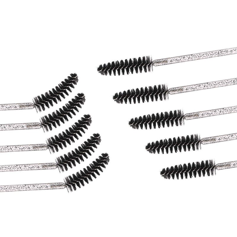Elisel 100pcs Disposable Mascara Brushes with Container, Mascara Wands Makeup Brushes Applicators Kits for Eyelash Extensions and Eyebrow Brush (Crystal Black) - Image 2