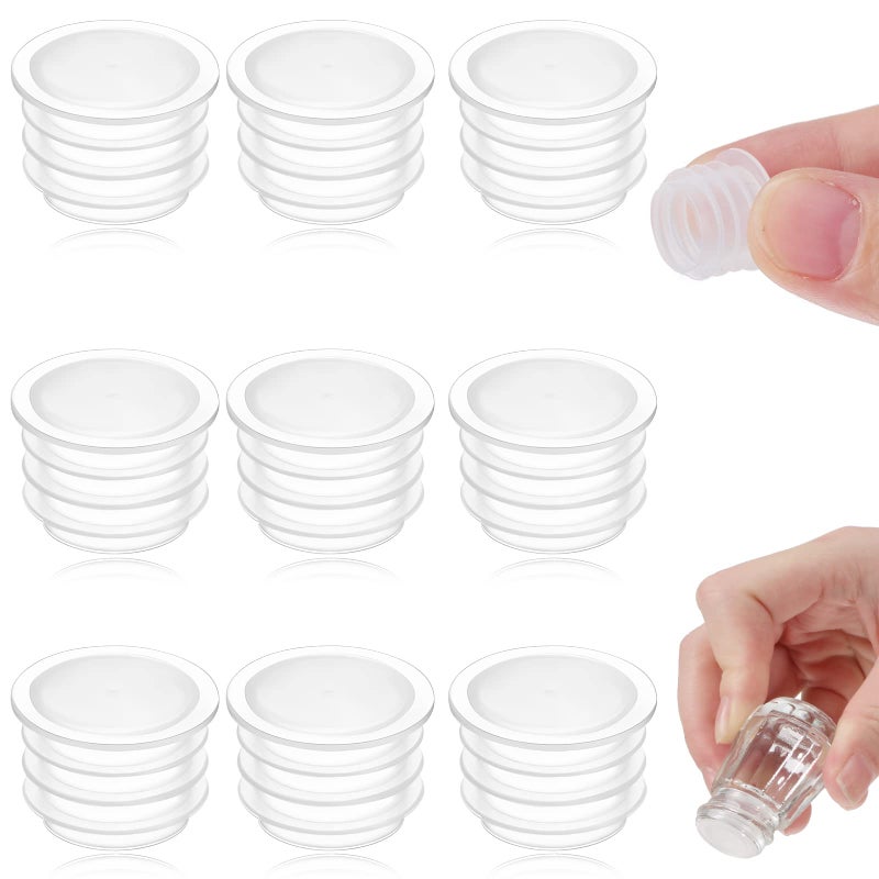 Salt and Pepper Shaker Stoppers Plastic Salt Shaker Plug Replacement Clear Replacement Stopper Salt and Pepper Shakers Plugs Round Plastic End Cap for Pots Bottles Pipes 10 Pieces12 Inch