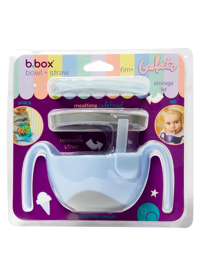 b.box B.Box - Light Blue Bowl with One Silicone Straw Set - 405  - Image 1