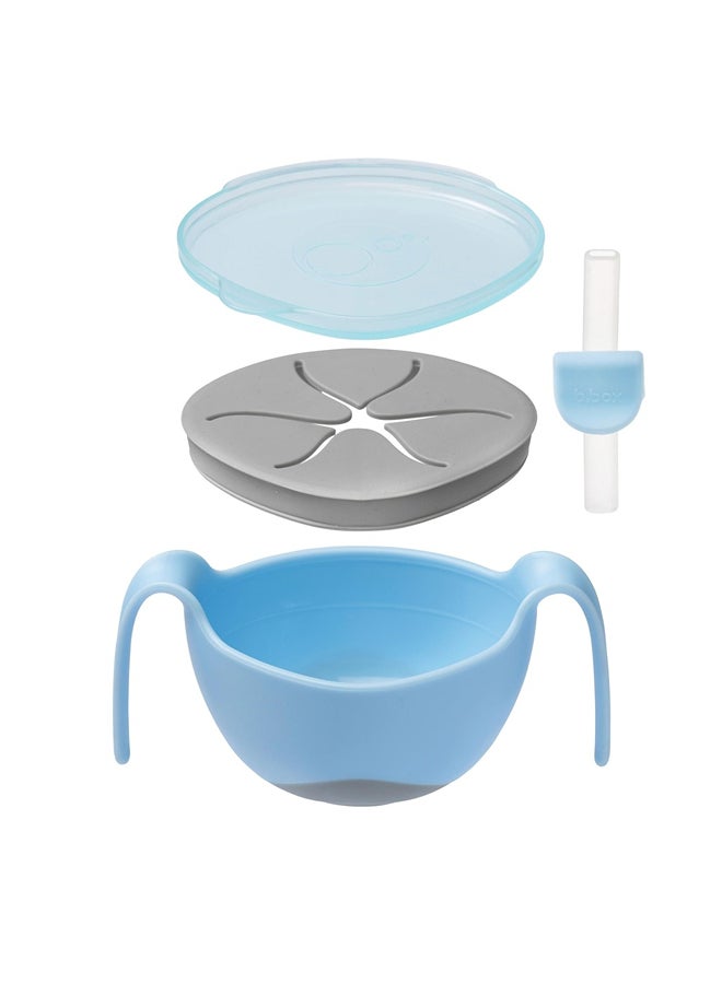 b.box B.Box - Light Blue Bowl with One Silicone Straw Set - 405  - Image 4