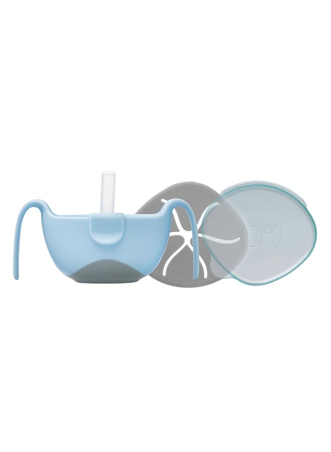 b.box B.Box - Light Blue Bowl with One Silicone Straw Set - 405  - Image 2