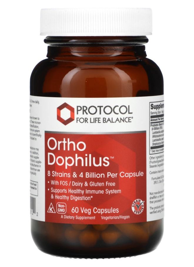 Protocol For Life Balance Ortho Dophilus 60 Veg Capsules 