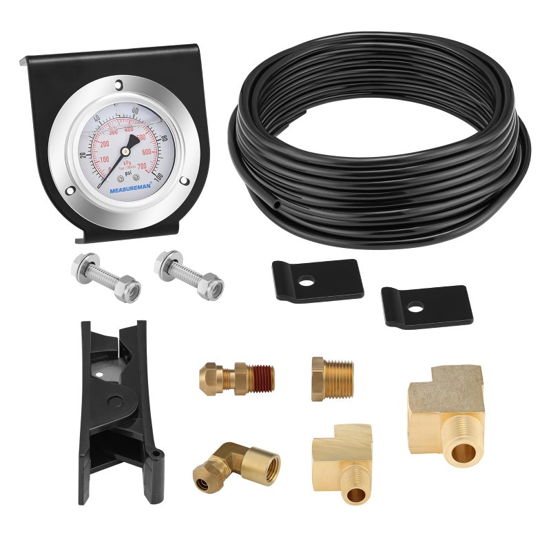 MEASUREMAN Air Pressure Gauge Kit for Semi Truck Trailer Suspension, Onboard Load Scales - Image 1