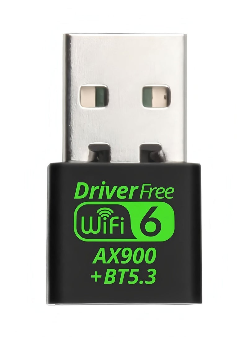 FLOWING USB WiFi Bluetooth Adapter, 900Mbps Dual Band 2.4/5Ghz Wireless Network External Receiver, Mini WiFi Dongle for PC/Laptop/Desktop - Image 1