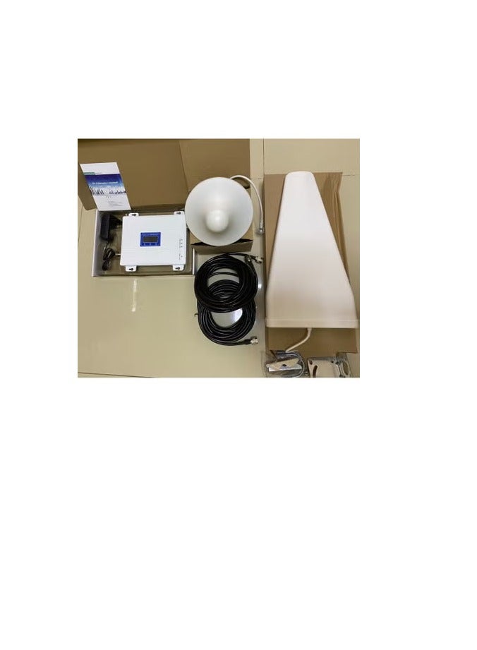 Signal Booster Kit Phone 18 dBi 4G LTE Antenna Outdoor 698-2700MHz , Reliable Signal for 2G/3G/4G" With 2CABLE 10MT And 10MT, cover up to 500 square meters, More Powerful, More Signal. - Image 1