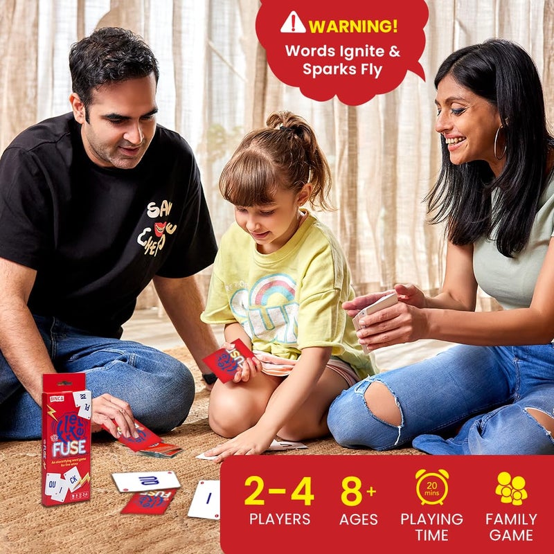 BINCA Fletter Fuse Word Game, Fun Word Card Game for All, Family Game for Kids, Test Your Vocabulary, Advanced Version of Fletter, Gifts for Ages 7, 8, 9, & 10 Years (2-6 Players) - Image 4