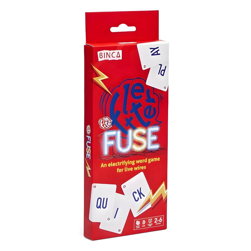 BINCA Fletter Fuse Word Game, Fun Word Card Game for All, Family Game for Kids, Test Your Vocabulary, Advanced Version of Fletter, Gifts for Ages 7, 8, 9, & 10 Years (2-6 Players) - Image 1