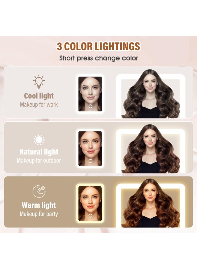 Bukela 3-Color LED Travel Jewelry Case and Makeup Bag with Mirror, Dust-Proof Jewelry Box, 10 Sealed Jewelry Bags - Compact Cosmetic Mirror Case for Women Girls Travel Essentials (Pink) - Image 5