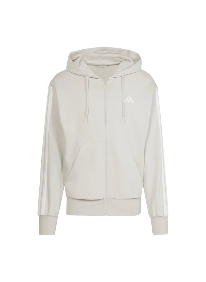 Adidas adidas M 3S FT FZ HD Grey Training TRACK TOPS for Men - 2XS