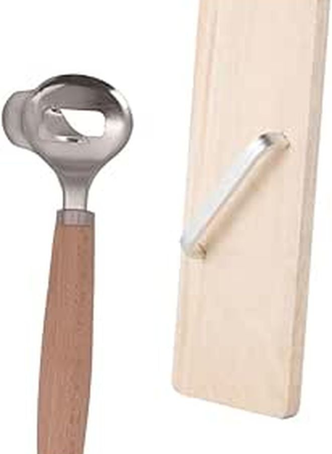 Stainless Steel Noodle Cutter Set 2 Piece Ergonomic Design For Home Kitchen - Image 1