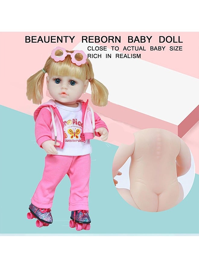 Beauenty Reborn Baby Doll 16 inch Realistic Newborn Baby Dolls  Cotton Cloth Body And Silicon Head Hand and Leg like Baby Doll With Plush Toy & Doll Clothes for Age 3+ - Image 2