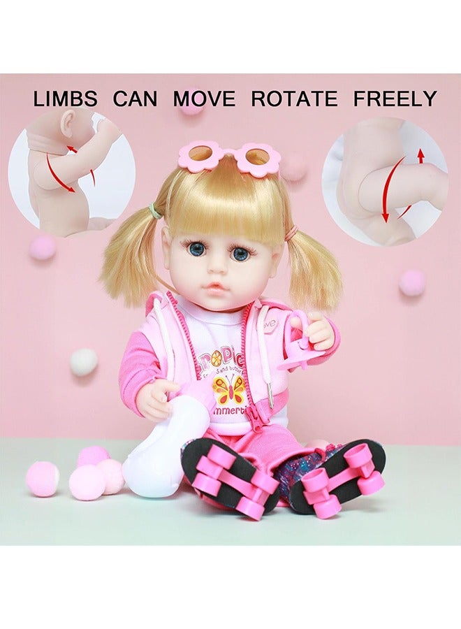 Beauenty Reborn Baby Doll 16 inch Realistic Newborn Baby Dolls  Cotton Cloth Body And Silicon Head Hand and Leg like Baby Doll With Plush Toy & Doll Clothes for Age 3+ - Image 3