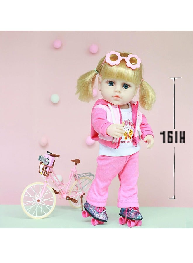 Beauenty Reborn Baby Doll 16 inch Realistic Newborn Baby Dolls  Cotton Cloth Body And Silicon Head Hand and Leg like Baby Doll With Plush Toy & Doll Clothes for Age 3+ - Image 4