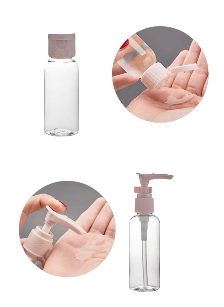Travel refillable 11 travel-size containers Plastic toiletries can hold liquid leak proof shampoo lotion Face cream accessory kit