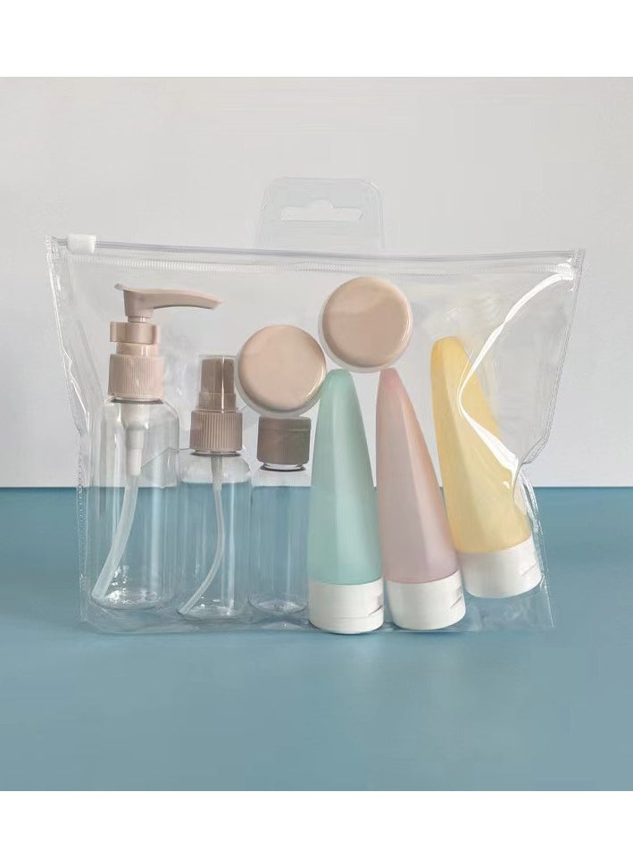 Travel refillable 11 travel-size containers Plastic toiletries can hold liquid leak proof shampoo lotion Face cream accessory kit