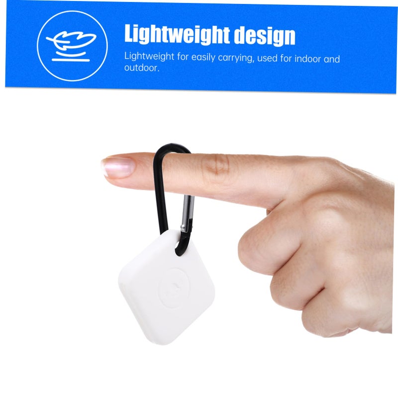 White Tile Mate Tracker Case Key Fob Carabiner 5X5X0 5CM 2Pcs Auto Travel Accessories - Image 4