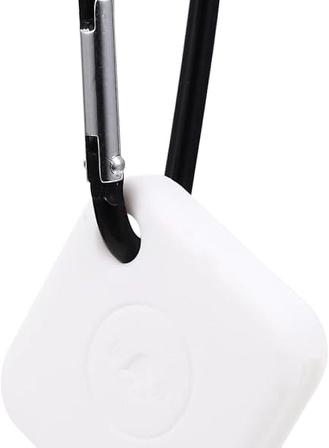 White Tile Mate Tracker Case Key Fob Carabiner 5X5X0 5CM 2Pcs Auto Travel Accessories - Image 1