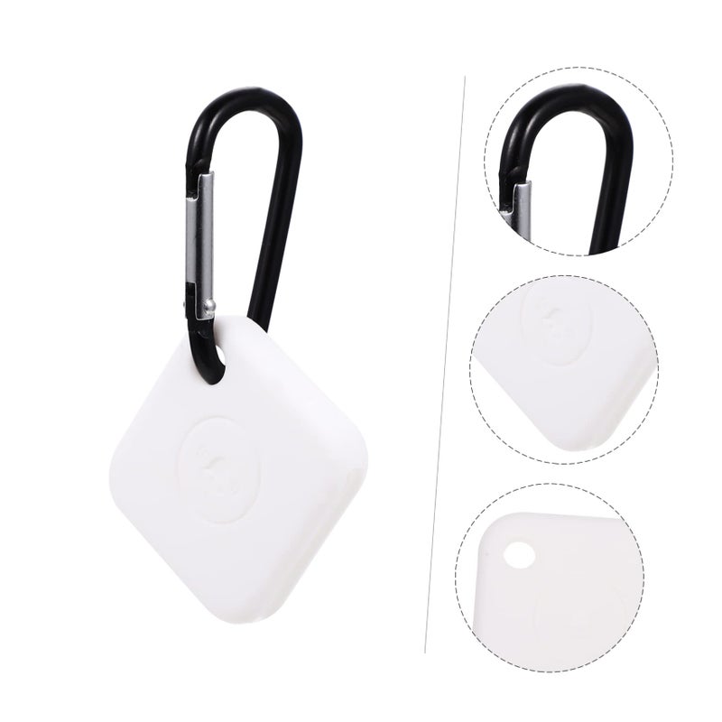 White Tile Mate Tracker Case Key Fob Carabiner 5X5X0 5CM 2Pcs Auto Travel Accessories - Image 3