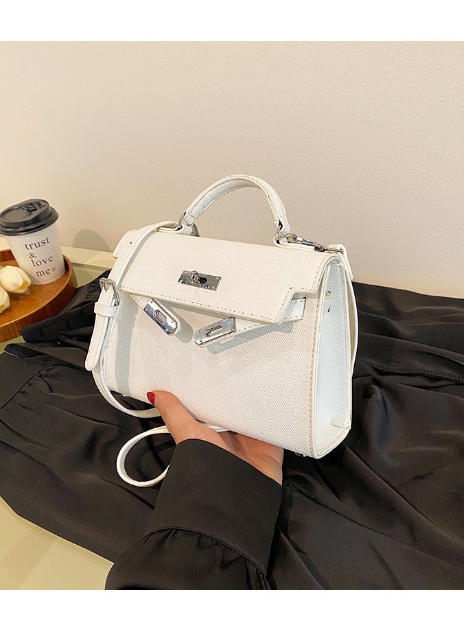 Loquat Women's Satchel Handbag Shoulder Handbag 19*7*21cm White  - Image 2