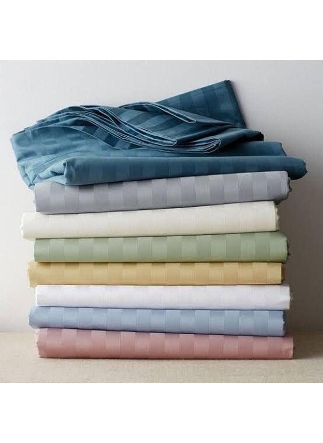 QBED Elastic Striped Sheet Set of 3 Dark White  - Image 5