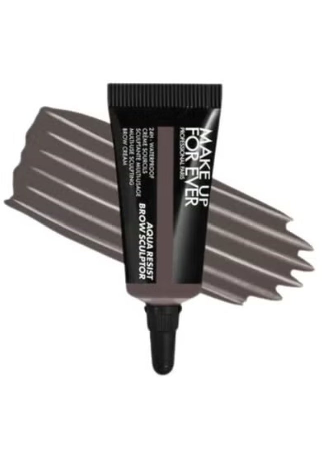 MAKE UP FOR EVER Aqua Resist Brow Sculptor 24HR Brow Cream 7ml – Shade 40 Medium Brown – Long-Wear, Waterproof & Smudge-Resistant - Image 1
