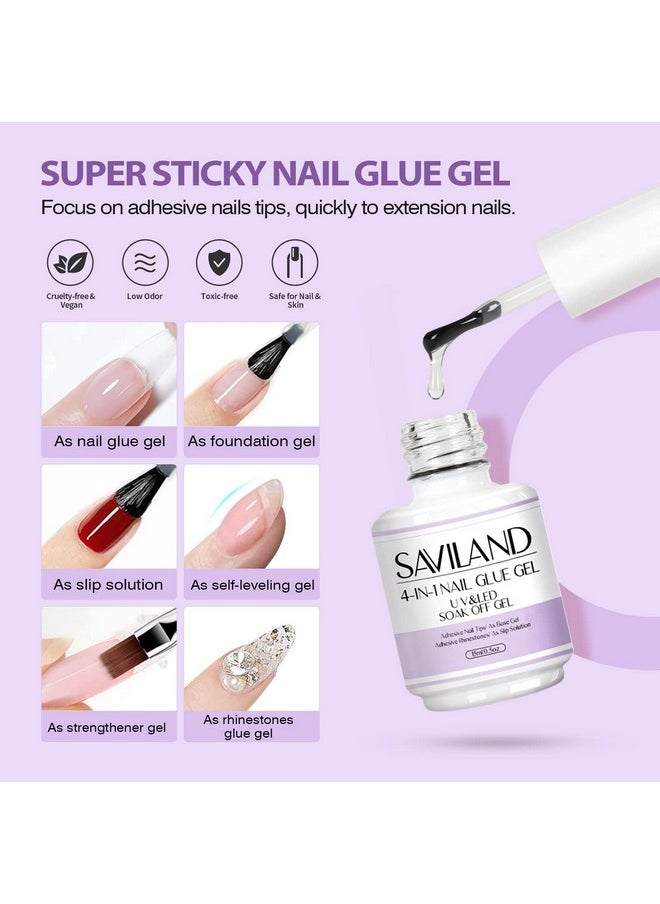 Saviland Gel X Nail Kit: Allin1 Beginner Gel Nail Kit With Nail Drill 0.5Oz Nail Glue Gel 500Pcs Long Coffin Nail Tips U V Lamp Acrylic Nail Kit Home Salon Diy Nail Art Gel Kit Manicure Gift  - Image 5