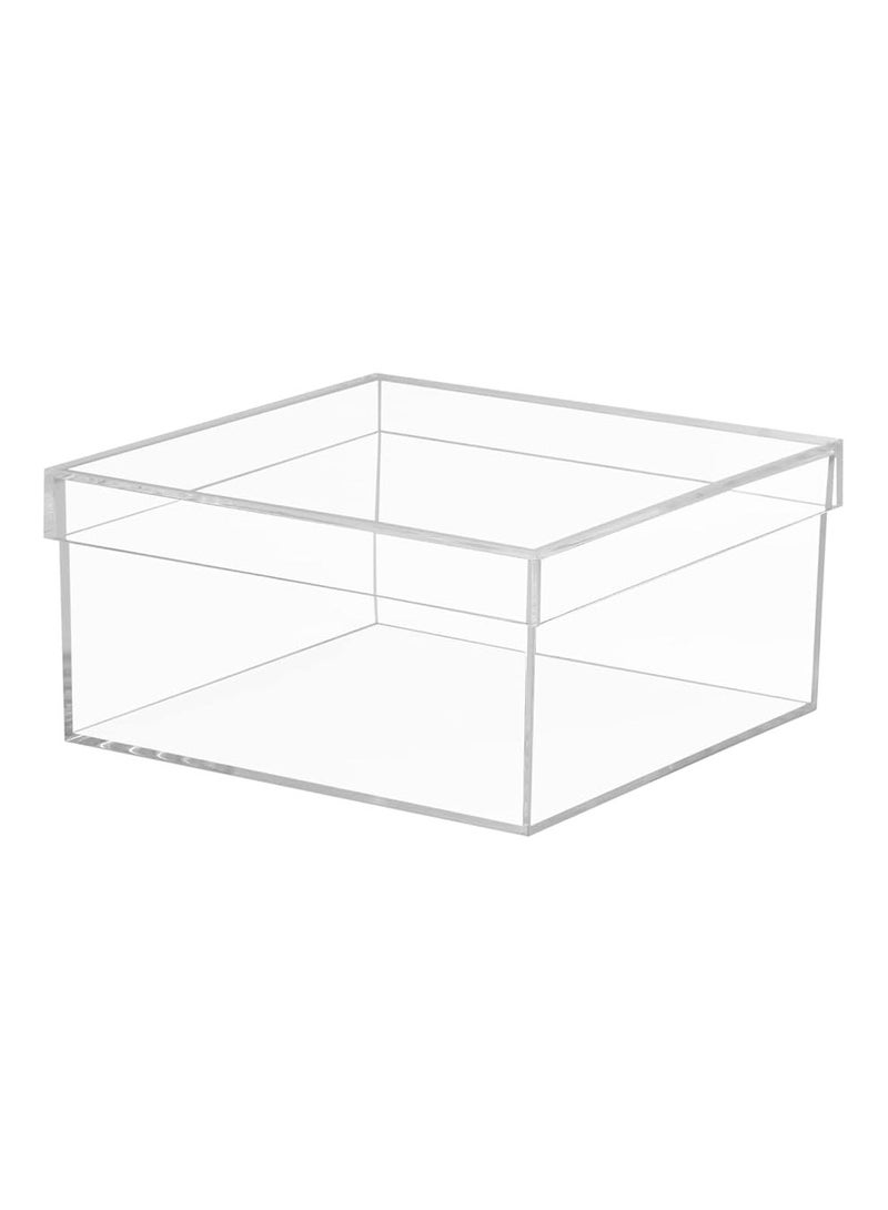 Elegant Acrylic Gift Box Waterproof, Rectangular with Lid for Christmas Decor, Wedding Favors, Candy & Home Storage - Image 1