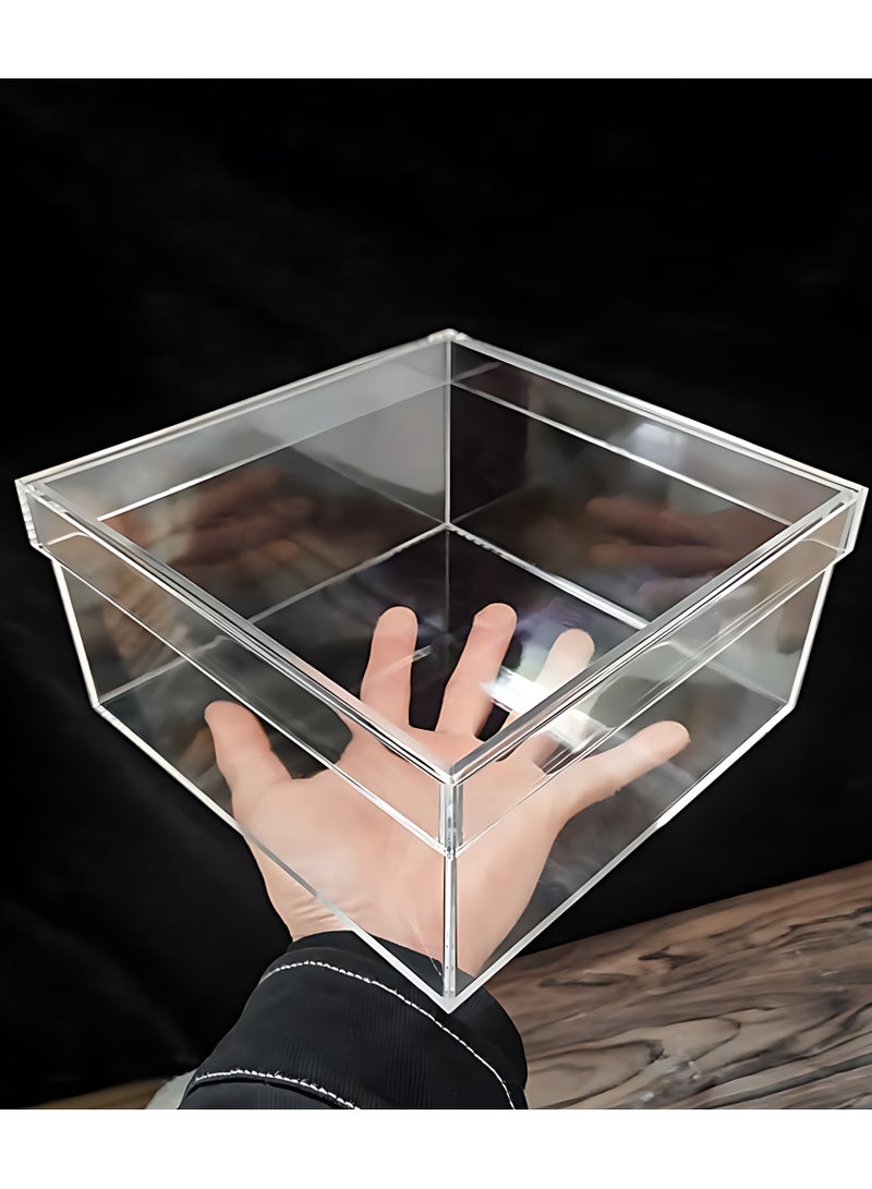 Elegant Acrylic Gift Box Waterproof, Rectangular with Lid for Christmas Decor, Wedding Favors, Candy & Home Storage - Image 4