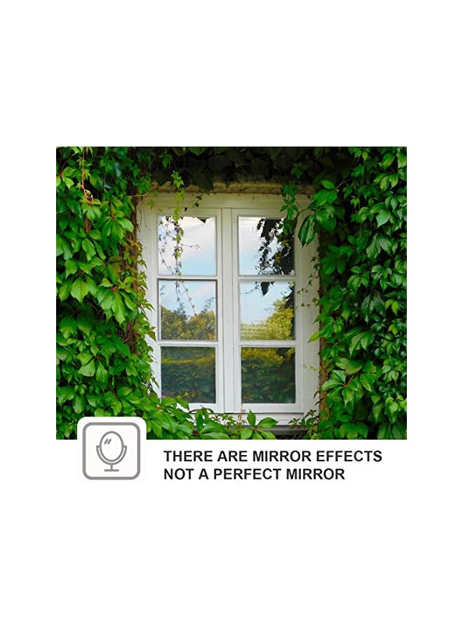 The Bros One Way Window Film Daytime Privacy Static Cling Self Adhesive Black & Silver 6 Mil 23.6 Inch x 32.8 Feet - Image 2