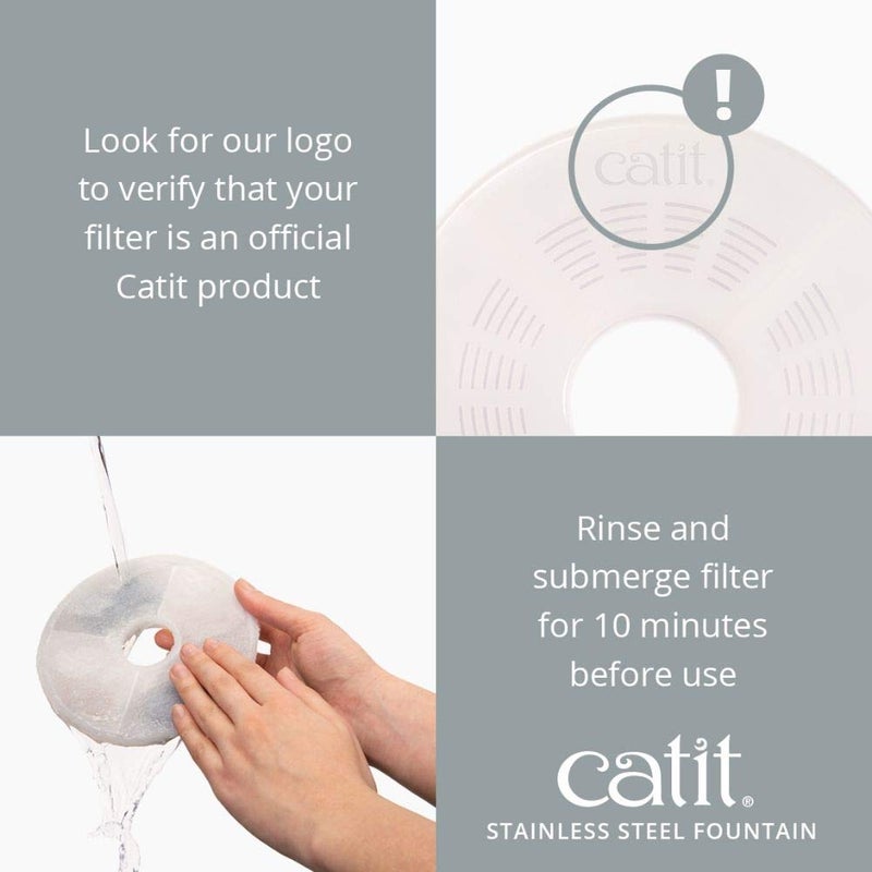 Catit Fresh & Clear Stainless Steel Cat Water Fountain, 50023 - Image 5
