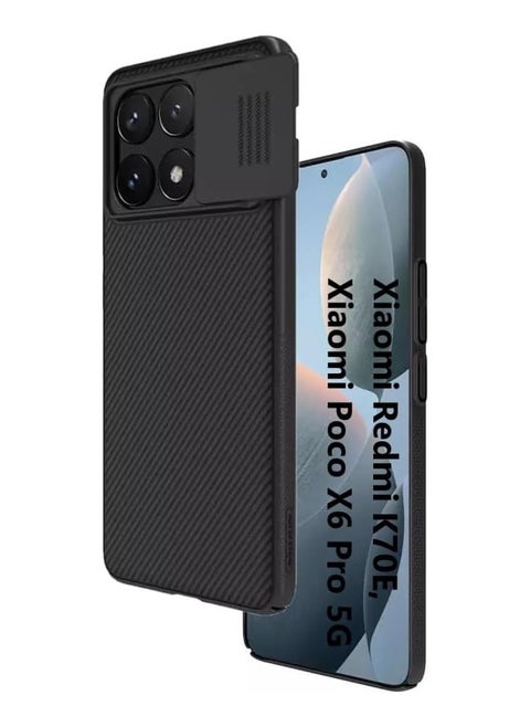 Case for Xiaomi Redmi K70E Xiaomi Poco X6 Pro 5G CamShield case Protective Cover with Camera Protector Hard PC Ultra Thin Anti-Scratch Phone Case For Redmi K70E/Poco X6 Pro 5G Black
