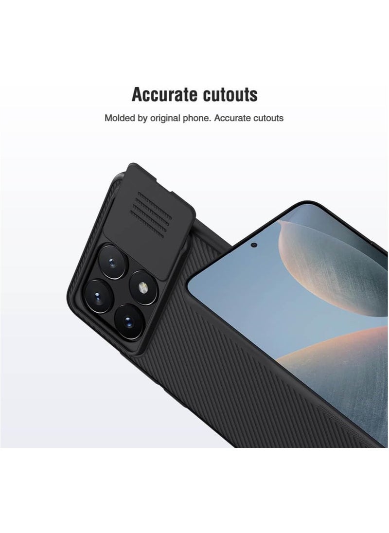 Nillkin - Case for Xiaomi Redmi K70E Xiaomi Poco X6 Pro 5G CamShield case Protective Cover with Camera Protector Hard PC Ultra Thin Anti-Scratch Phone Case For Redmi K70E/Poco X6 Pro 5G Black - Image 1
