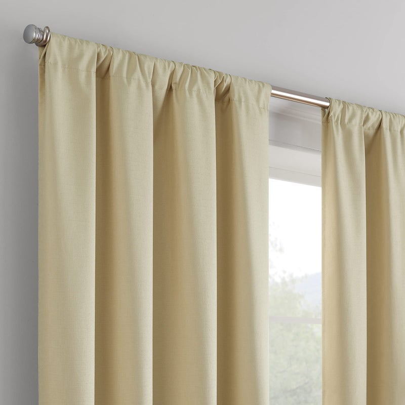 ECLIPSE Kendall Modern Blackout Thermal Rod Pocket Window Curtain for Bedroom or Living Room (1 Panel)  42 x 95  Cafe - Image 4