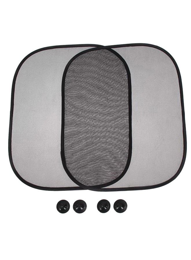 2 Piece Car Window Sunshade for Side Windows – UV Protection Mesh Sunshade with Suction Cups – Foldable, Easy to Install - Image 1