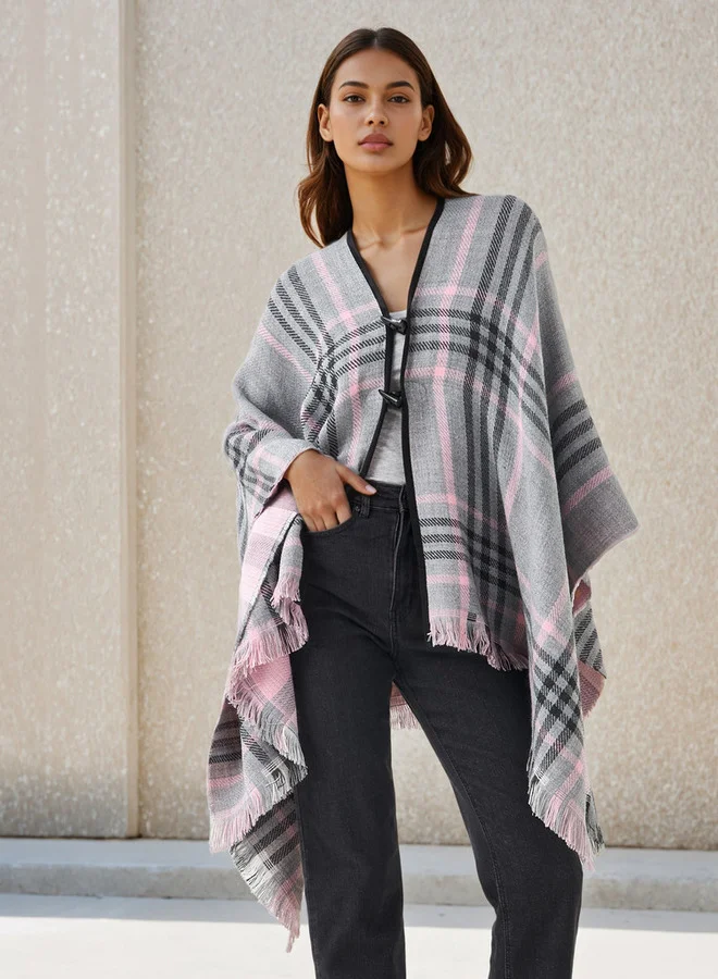 تواكستريمز 2Xtremz Long Acrylic Asymmetric Reversible Poncho