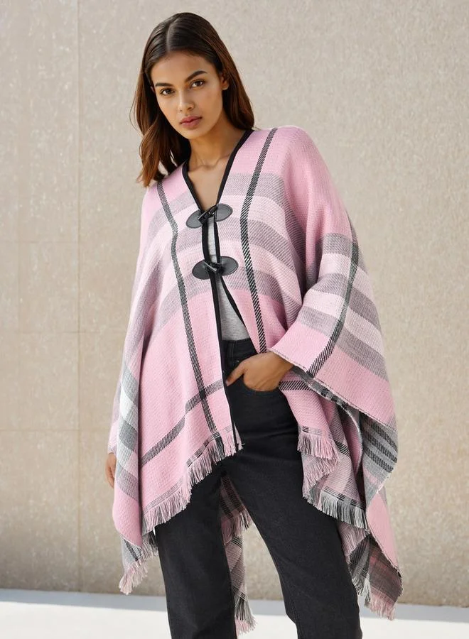 2Xtremz 2Xtremz Long Acrylic Asymmetric Reversible Poncho