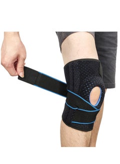KASTWAVE Knee Support Brace Open-Patella Gel Pads Knee Brace Side Stabilizers Adjustable and Breathable Knee Supports, Joint Pain Relief Injury Recovery for Men and Women Blue(1 piece)  - Image 1