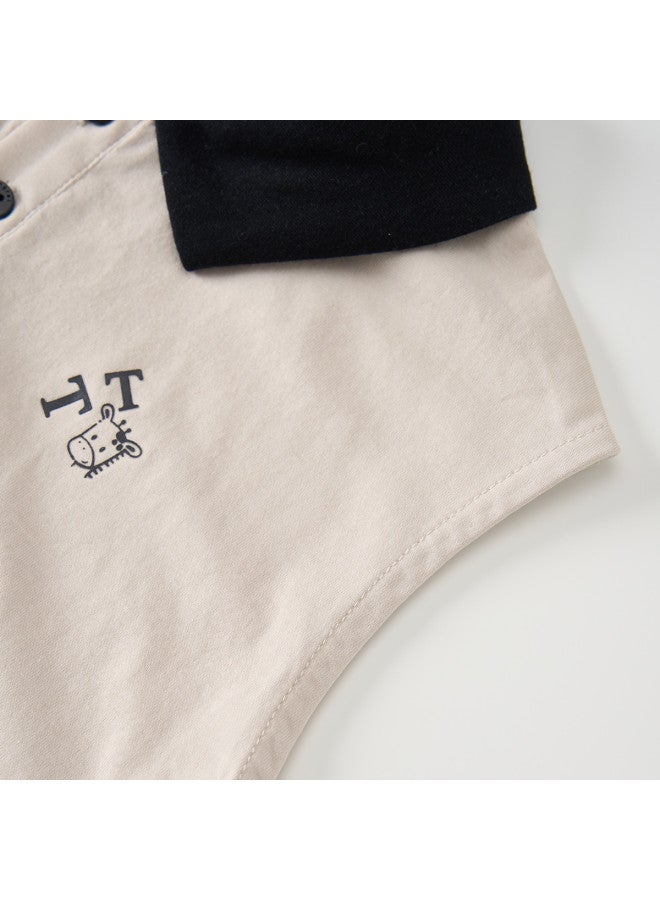 Tongtai Baby Vest Set Summer Thin Baby Lapel Top Pants Children Casual Outing Fashion Children's Clothing - Image 5