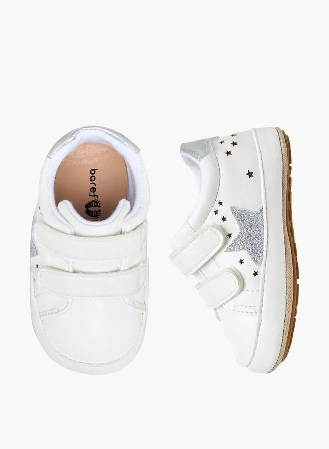 بيرفيت Booties With Hook & Loop Closure, Star Embellishment