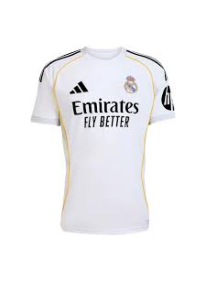 قميص ريال مدريد الأساسي للرجال لموسم 2025-2026، أبيض
