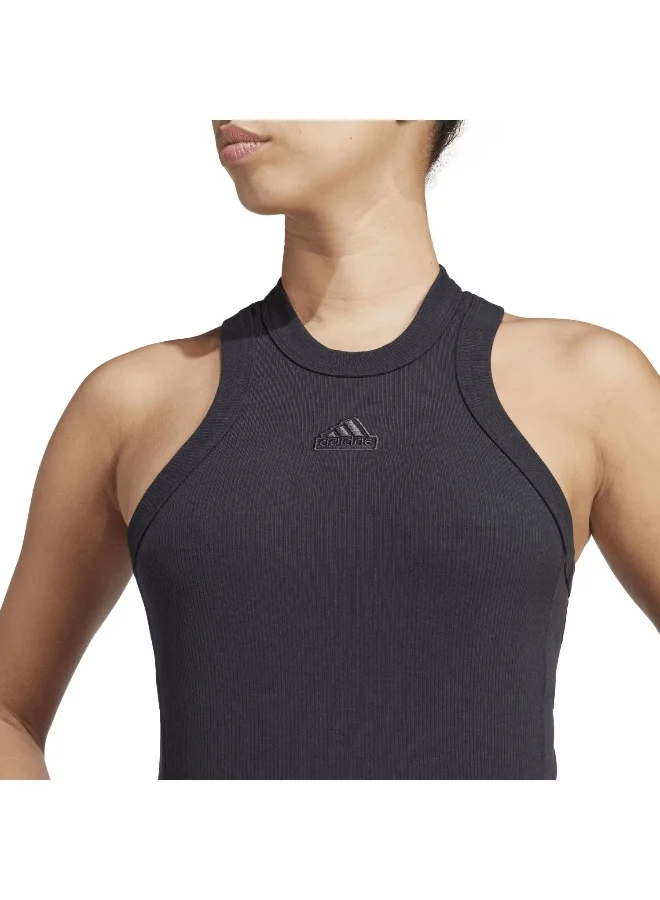 adidas بلوزة تدريب نسائية Rib Long Black مقاس 2XS