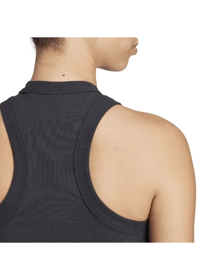 adidas بلوزة تدريب نسائية Rib Long Black مقاس 2XS