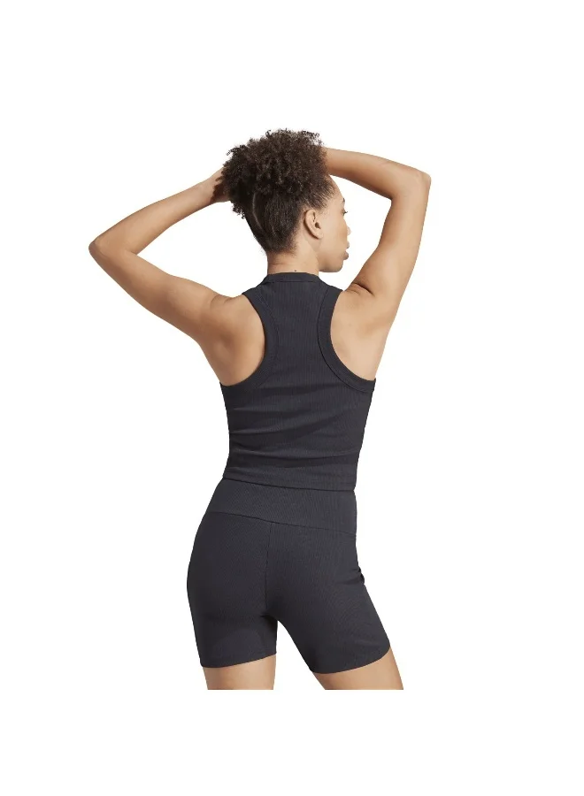 adidas بلوزة تدريب نسائية Rib Long Black مقاس 2XS