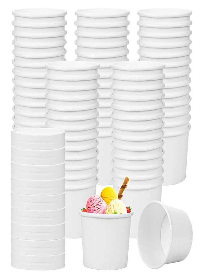 Hedume حزمة هيدوم 75 كوب آيس كريم مع 75 غطاء، 8 أونصات أطباق حلوى ورقية قابلة للاستخدام لمرة واحدة للطعام الساخن والبارد، حساء، سونداي، زبادي مثلج - Image 1