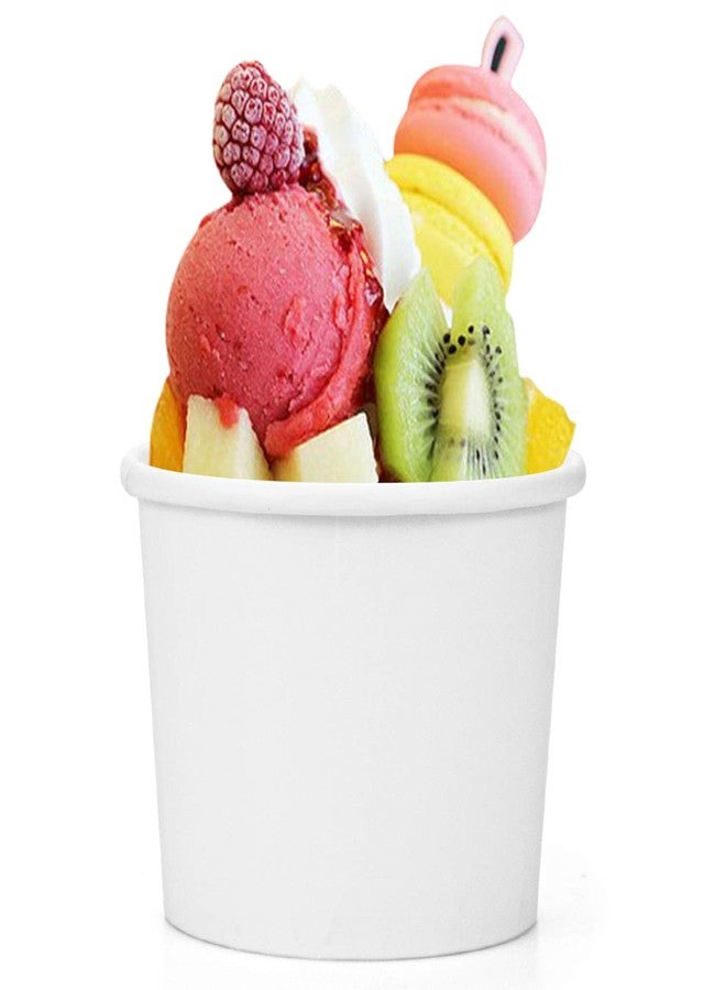 Hedume حزمة هيدوم 75 كوب آيس كريم مع 75 غطاء، 8 أونصات أطباق حلوى ورقية قابلة للاستخدام لمرة واحدة للطعام الساخن والبارد، حساء، سونداي، زبادي مثلج - Image 2